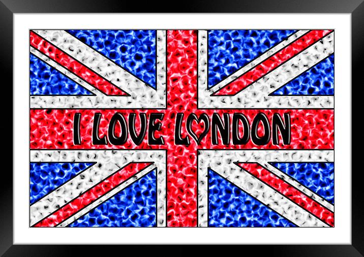 I Love London Framed Mounted Print by iphone Heaven