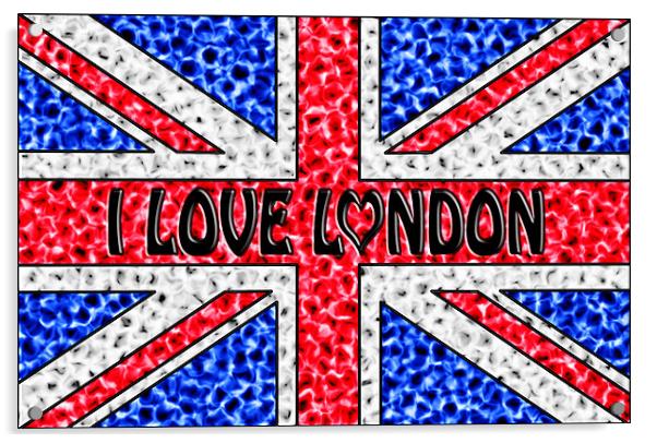 I Love London Acrylic by iphone Heaven