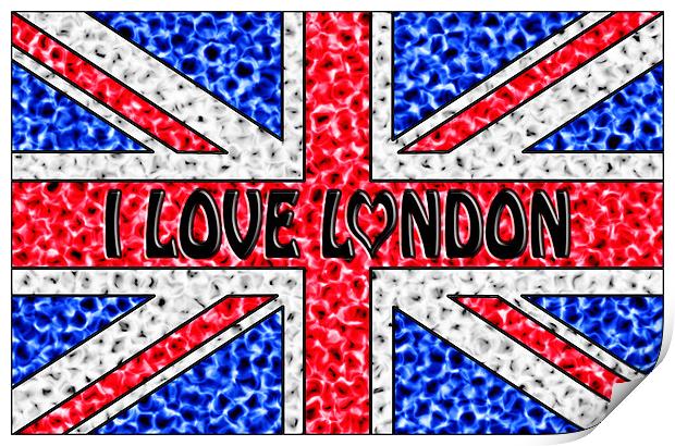 I Love London Print by iphone Heaven