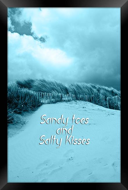 Sandy Toes Framed Print by iphone Heaven