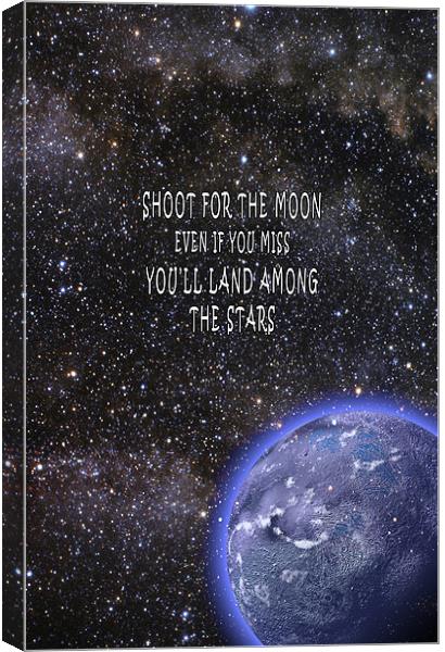 Shoot for the Moon Canvas Print by iphone Heaven
