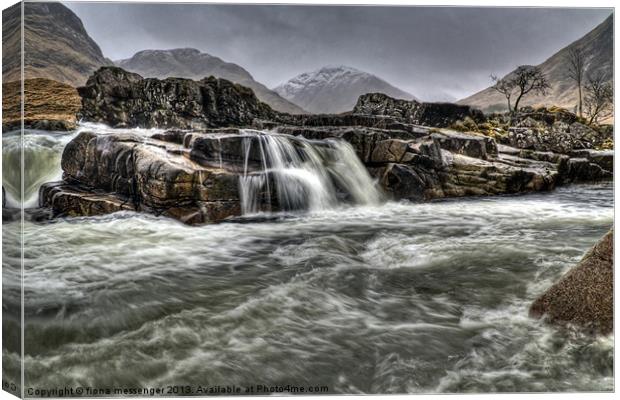 River Etive Canvas Print by Fiona Messenger