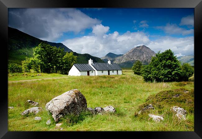 Black Rock Cottage Framed Print by Dave Hudspeth Landscape Photography