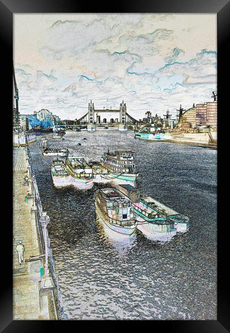 River Thames Art Framed Print by David Pyatt