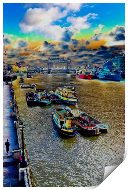 River Thames Art Print by David Pyatt