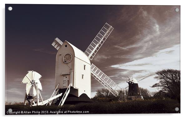 Jack and Jill Windmills Clayton Acrylic by Allan Philip