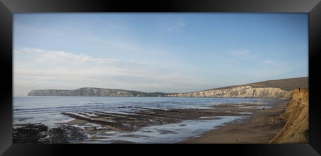 Low tide patterns and cliffs Framed Print by Ian Johnston  LRPS