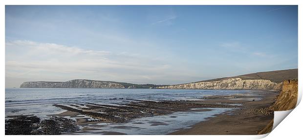 Low tide patterns and cliffs Print by Ian Johnston  LRPS