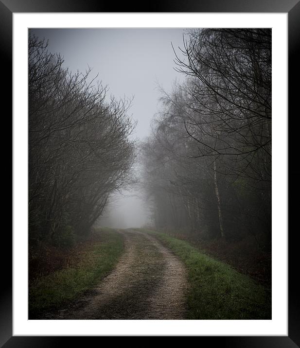 Foggy morning road Framed Mounted Print by Ian Johnston  LRPS