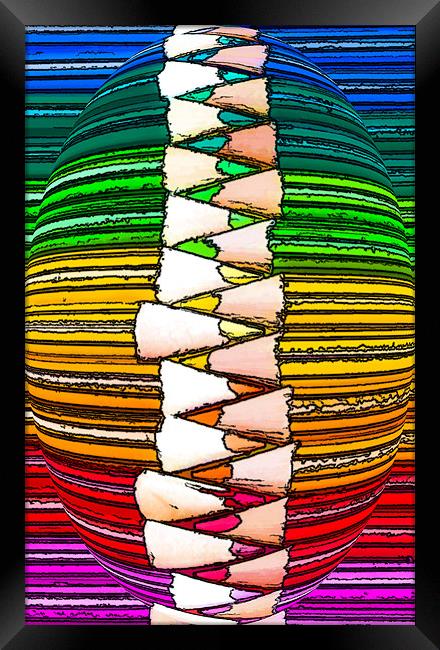 Crayons through the lens Framed Print by iphone Heaven