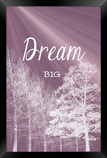 Dream Big Framed Print by iphone Heaven