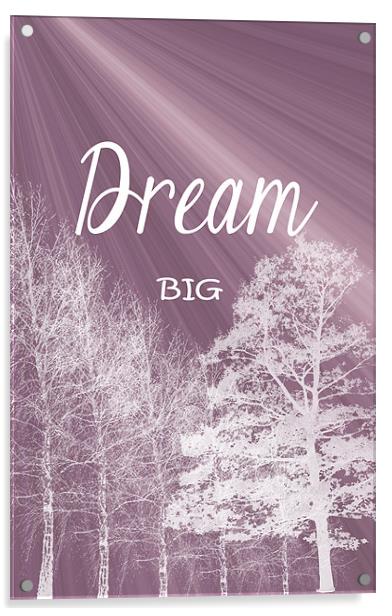 Dream Big Acrylic by iphone Heaven