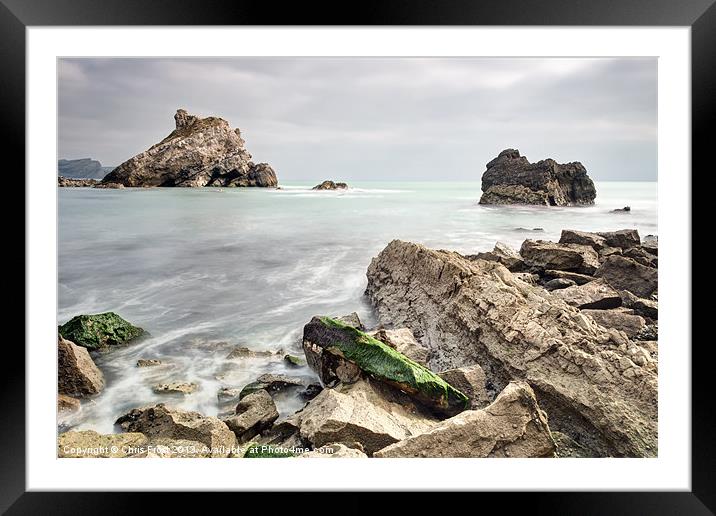 Mupe Bay Ledges Framed Mounted Print by Chris Frost