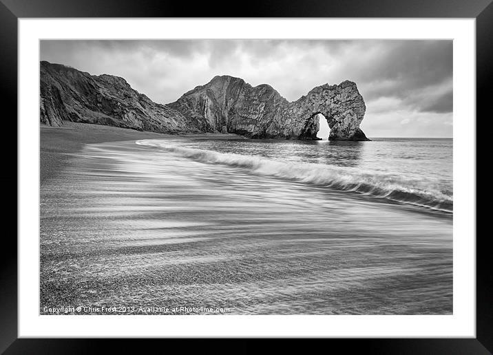 Waves at Durdle Door Framed Mounted Print by Chris Frost