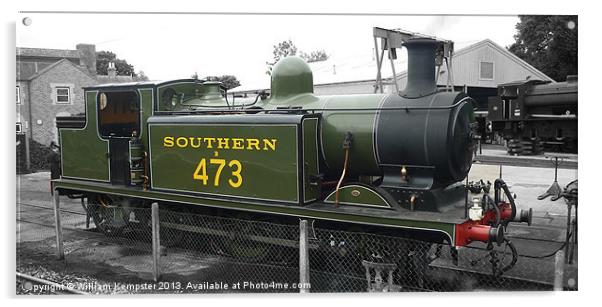 Southern LBSCR E4 at Isle Of Wight Acrylic by William Kempster