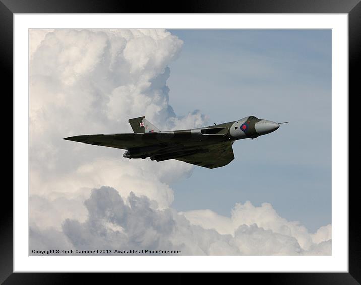 Vulcan in the Clouds Framed Mounted Print by Keith Campbell