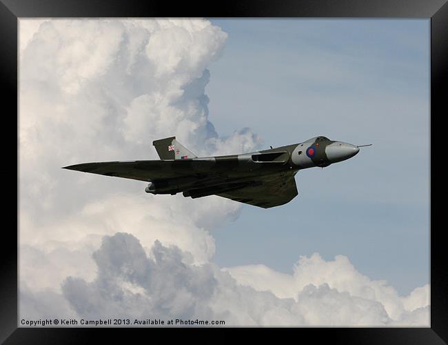 Vulcan in the Clouds Framed Print by Keith Campbell