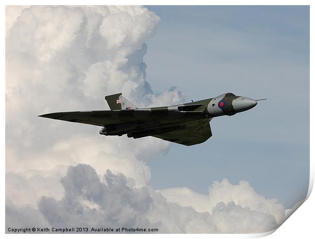 Vulcan in the Clouds Print by Keith Campbell