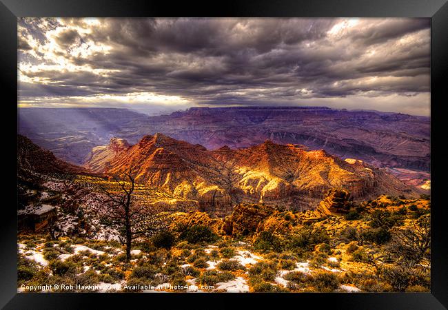 East of the Canyon Framed Print by Rob Hawkins