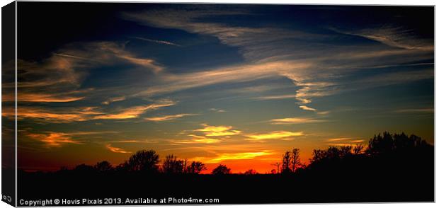 Fire In The Sky Canvas Print by Dave Burden