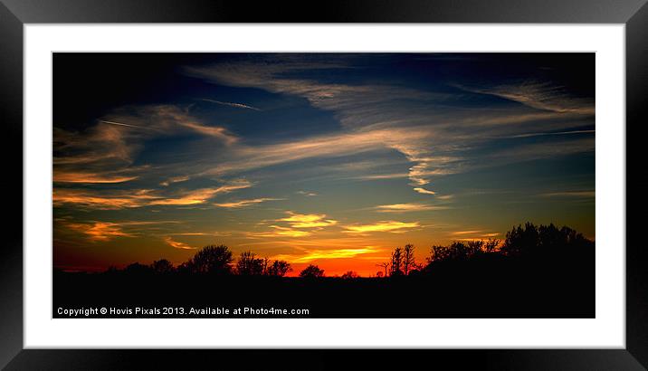Fire In The Sky Framed Mounted Print by Dave Burden