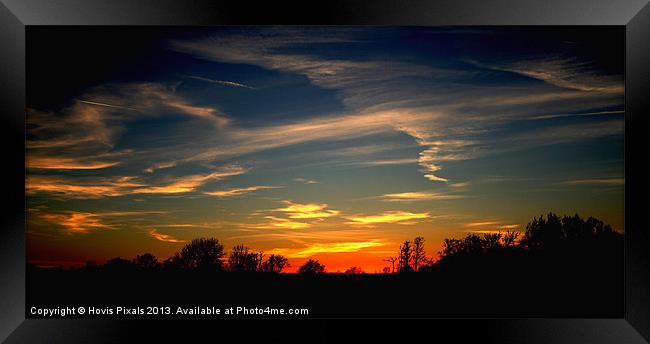 Fire In The Sky Framed Print by Dave Burden
