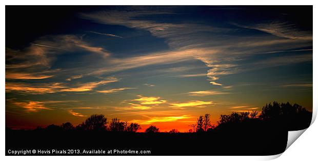 Fire In The Sky Print by Dave Burden
