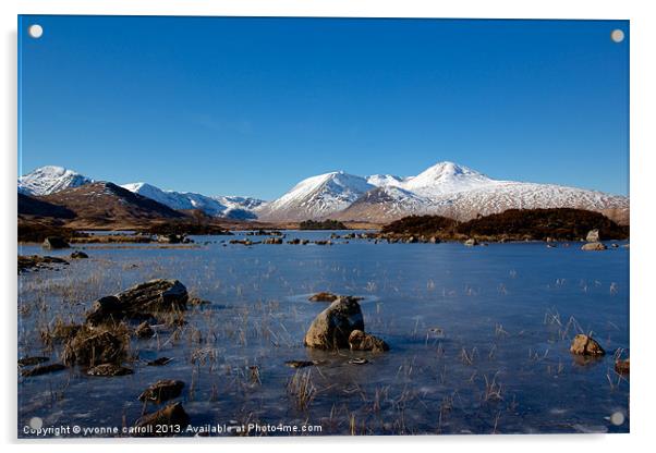 Glencoe mountains, Rannoch moor Acrylic by yvonne & paul carroll