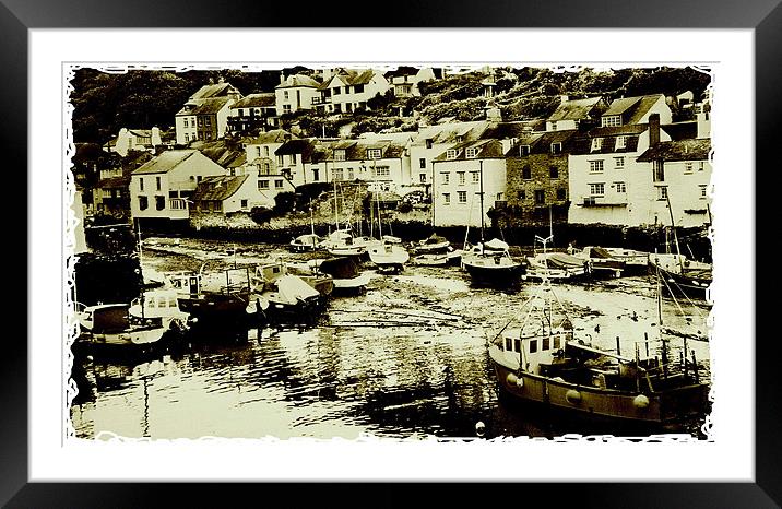Cornish Harbour Framed Mounted Print by paolo d sharp