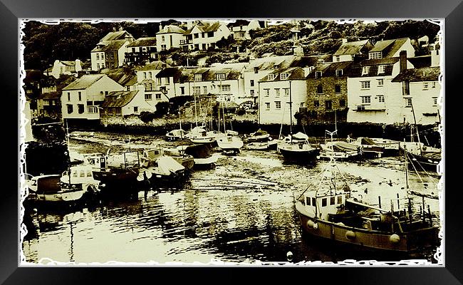 Cornish Harbour Framed Print by paolo d sharp