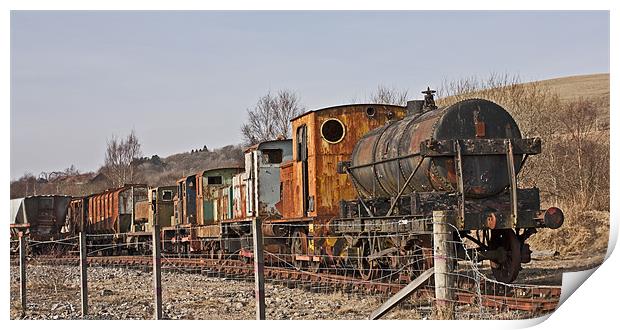 old and forgotten train Print by jane dickie