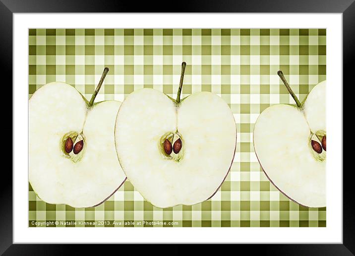 Country Style Apple Slices Framed Mounted Print by Natalie Kinnear
