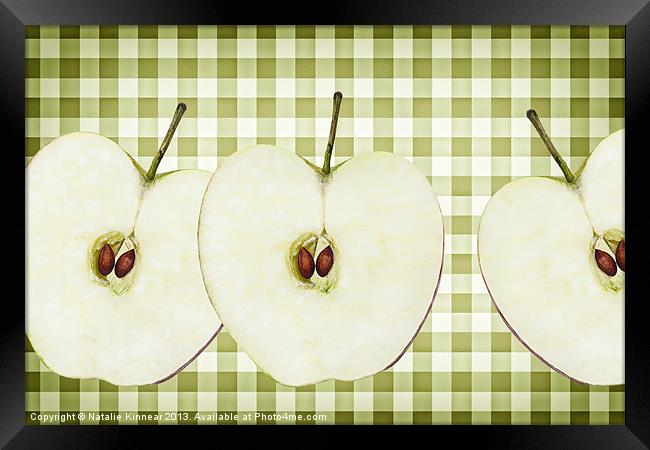 Country Style Apple Slices Framed Print by Natalie Kinnear