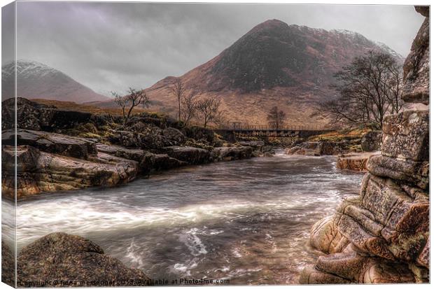 Bridge over the River Etive Canvas Print by Fiona Messenger
