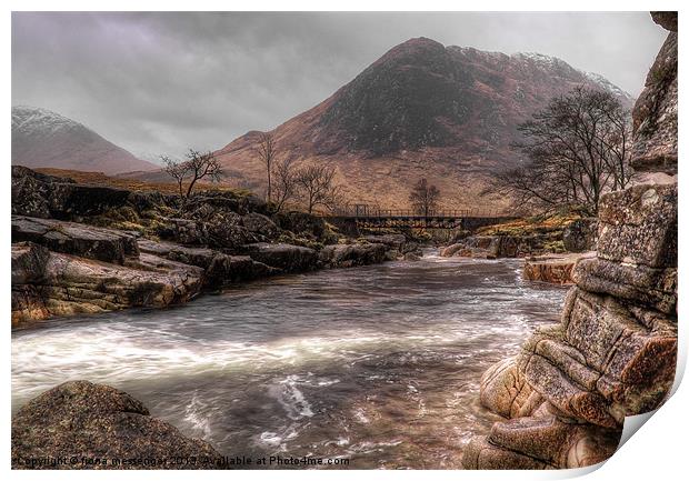 Bridge over the River Etive Print by Fiona Messenger
