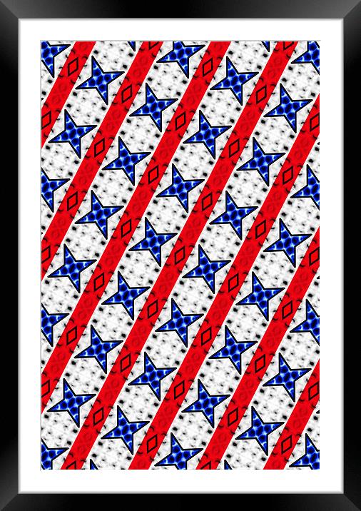 Stars and Stripes Framed Mounted Print by iphone Heaven