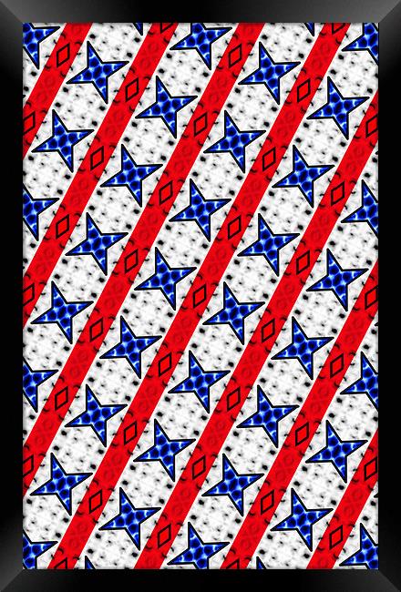 Stars and Stripes Framed Print by iphone Heaven