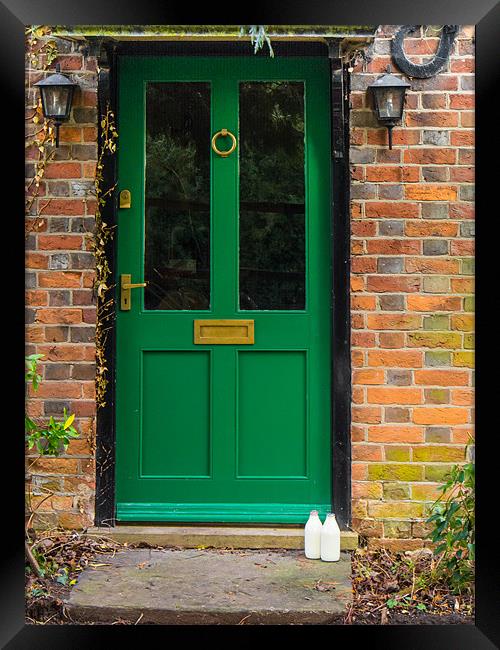 The Green Door Framed Print by Mark Llewellyn