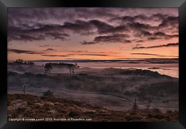 Scotch Mist Sunset Framed Print by yvonne & paul carroll