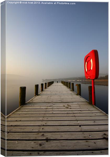 Lake Coniston Jetty Canvas Print by nick hirst