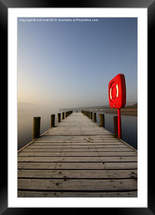 Lake Coniston Jetty Framed Mounted Print by nick hirst