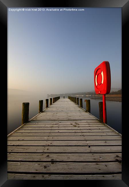 Lake Coniston Jetty Framed Print by nick hirst