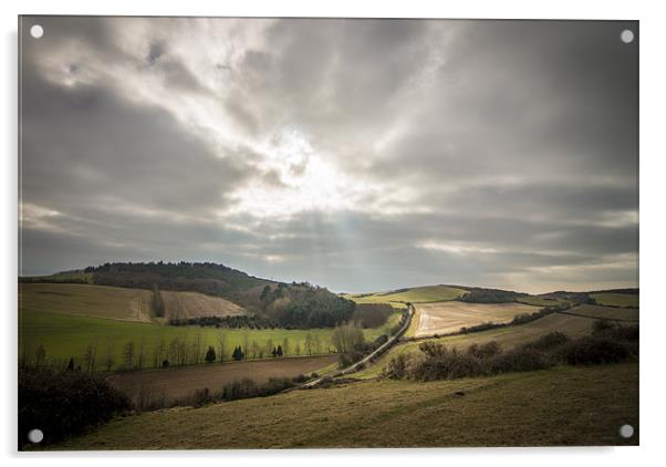 Road to the Sunlight Rays Acrylic by Ian Johnston  LRPS