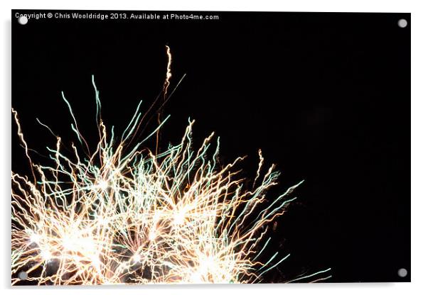 Curly Fireworks - Multi-coloured Acrylic by Chris Wooldridge