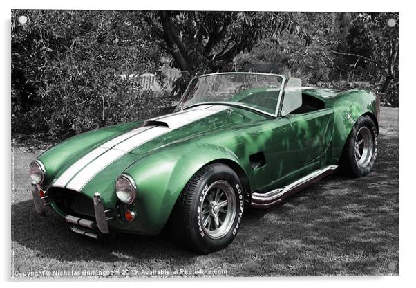 Green Cobra Acrylic by Nicholas Burningham
