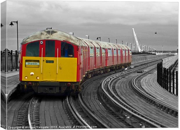 Isle Of Wight Ex London Underground Class 483 Canvas Print by William Kempster