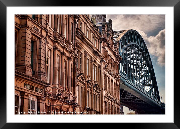 Newcastle and the Tyne Bridge Framed Mounted Print by Ray Pritchard