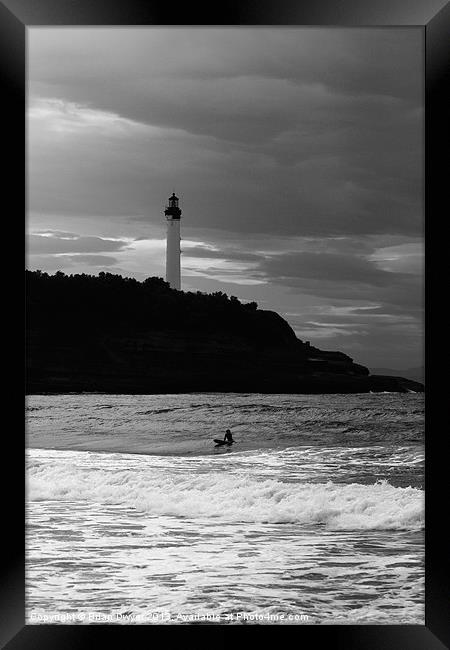 Surfer in Biarritz Framed Print by Brian O'Dwyer