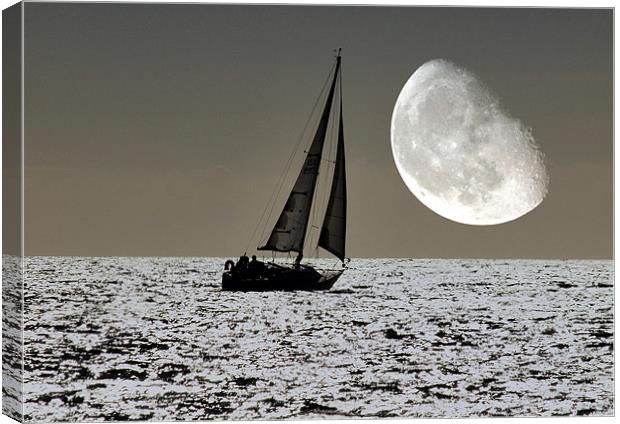 By the Light of the Silvery Moon Canvas Print by