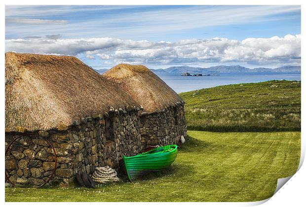 Old Croft Houses Isle of Skye Print by Derek Beattie